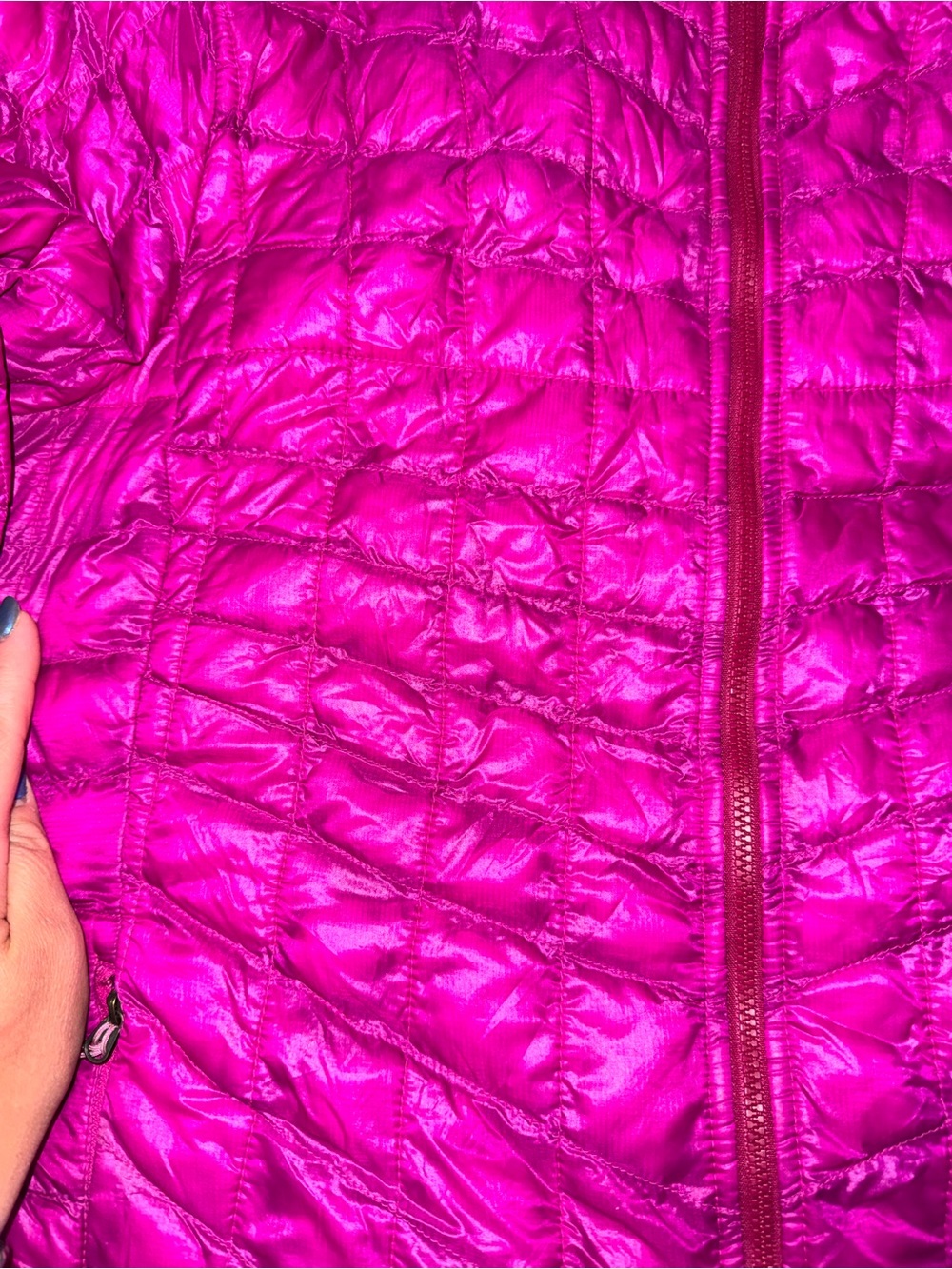 Women's Hot Pink Lightweight Hooded Puffer Jacket - Picture 9 of 9